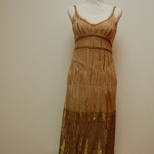 Vera Wang Gold Dress